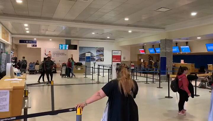Pasajeros varados en el aeropuerto de Bariloche