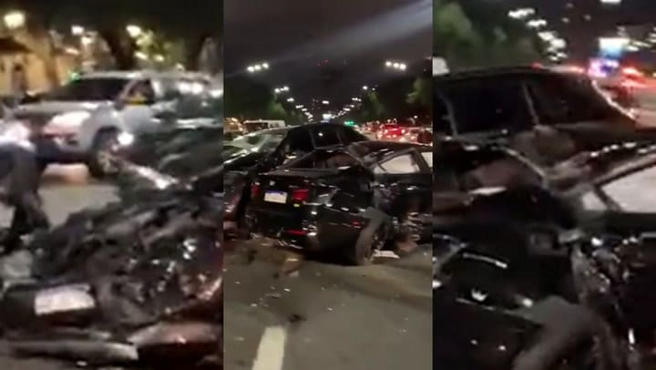 Accidente mortal frente al Hipódromo: el video que muestra las tareas de rescate de las víctimas