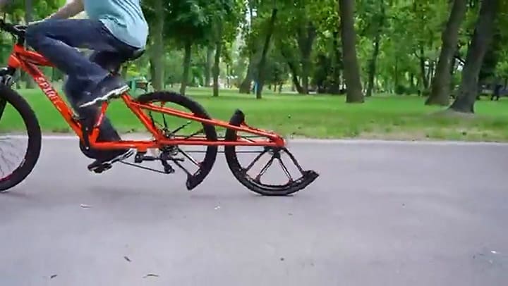 La ingeniosa bicicleta que realizó el influencer