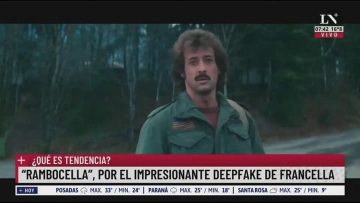 Nico Francella se divierte con los deep fake de su padre