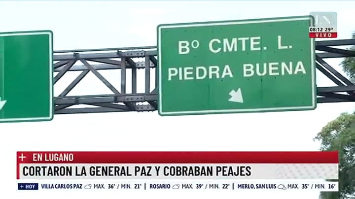 Un grupo de jóvenes cortó la general paz y cobraba peajes