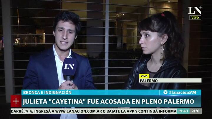 Julieta “Cayetina” fue acosada en Palermo