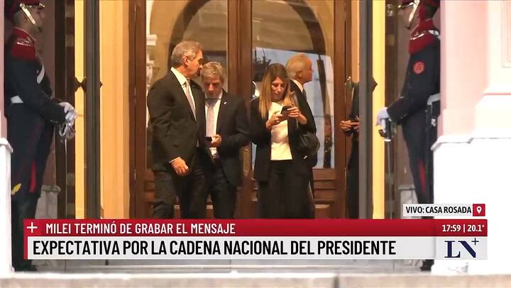 Anuncian el horario de la cadena nacional de Javier Milei