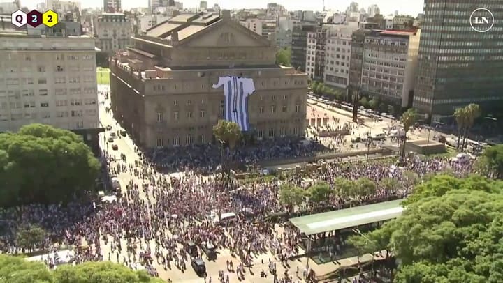 ¡ARGENTINA CAPEÓN!: Así fueron los festejos en el Obelisco