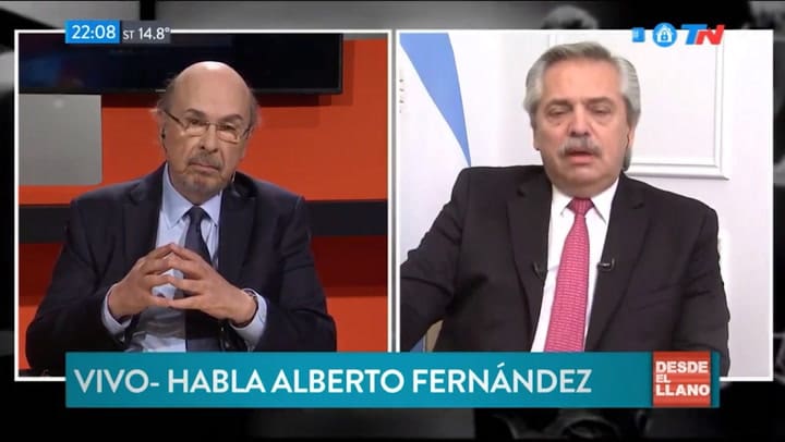 Alberto Fernández: 'No vamos a terminar la cuarentena' - Fuente: TN