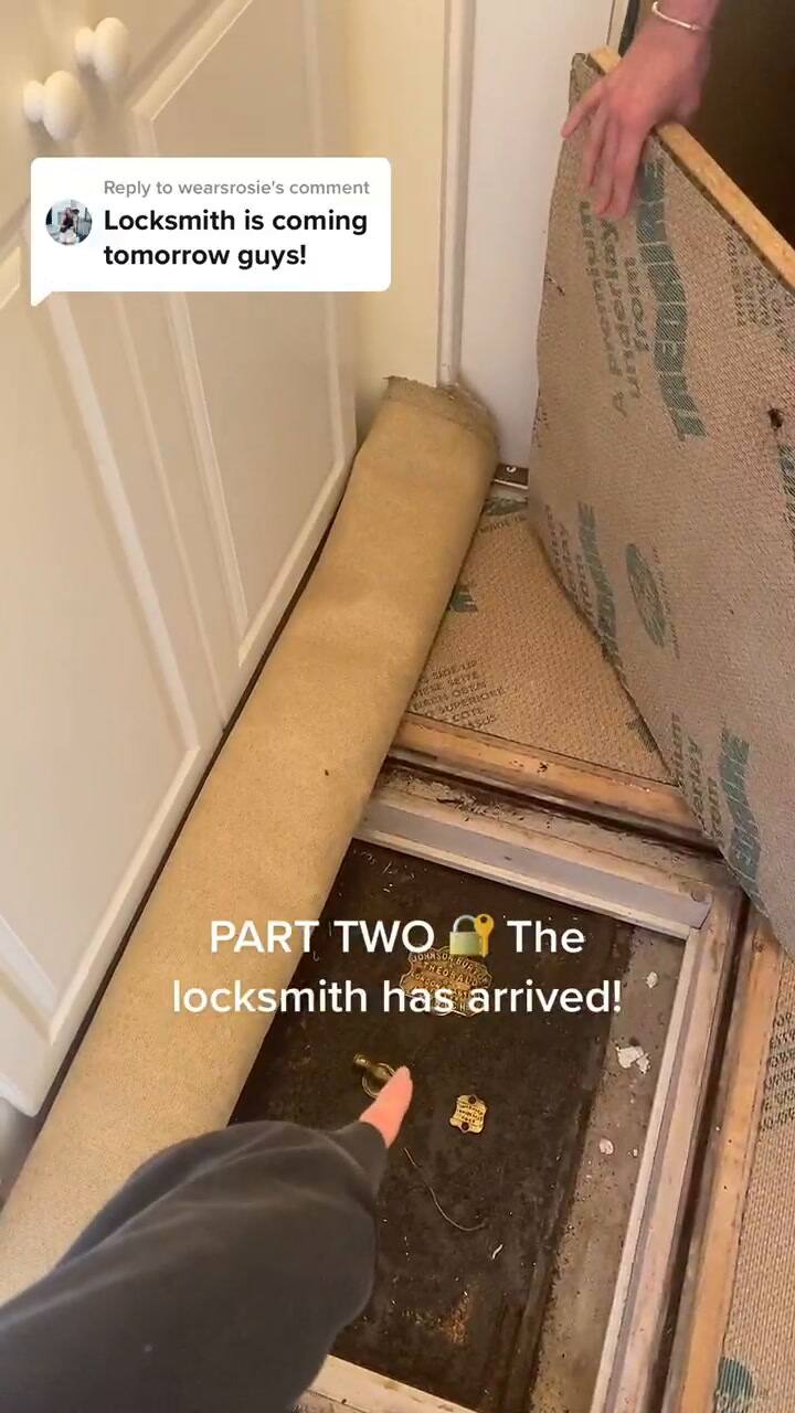 Encontró una caja fuerte debajo de la alfombra y lo que había en su interior la decepcionó