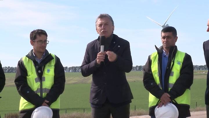 Macri, sobre las tarifas en la inauguración de un parque eólico - Fuente: Télam