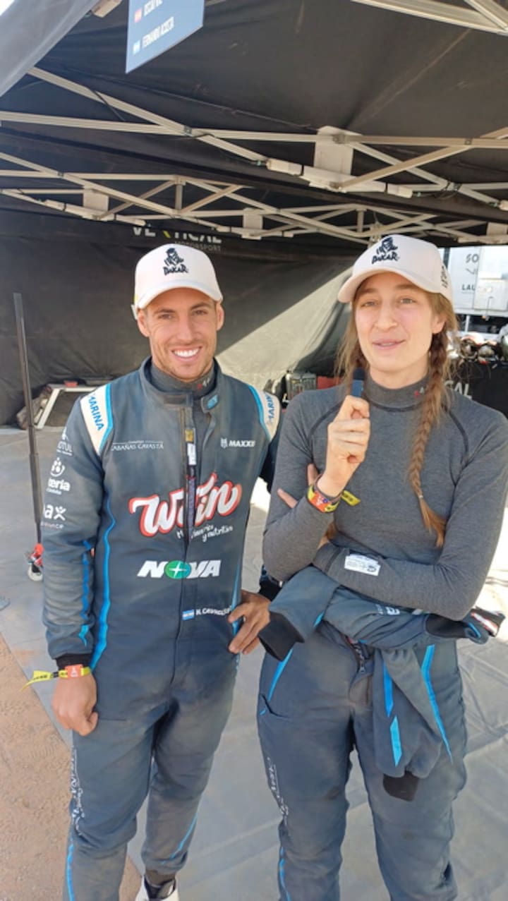 Nicolás Cavigliasso y Valentina Pertegarini, la pareja del Rally Dakar