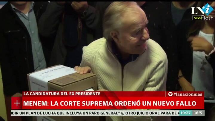 La Corte Suprema ordenó un nuevo fallo sobre la candidatura de Menem