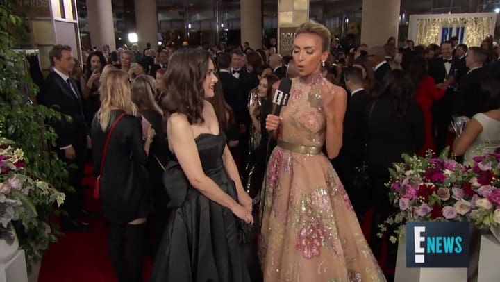 Winona Ryder habla sobre Christian Slater en los Globos de Oro 2017