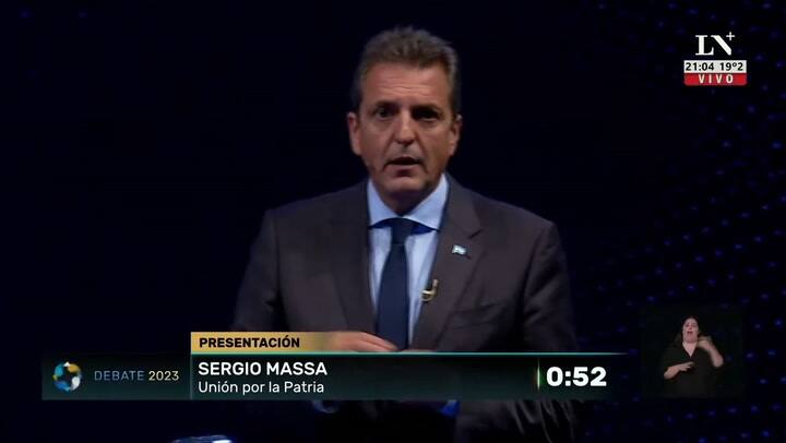 La Presentación De Sergio Massa En El úLtimo Debate Presidencial