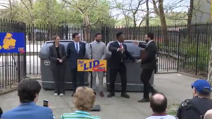 Zohran Mamdani presentó los nuevos contenedores de Nueva York