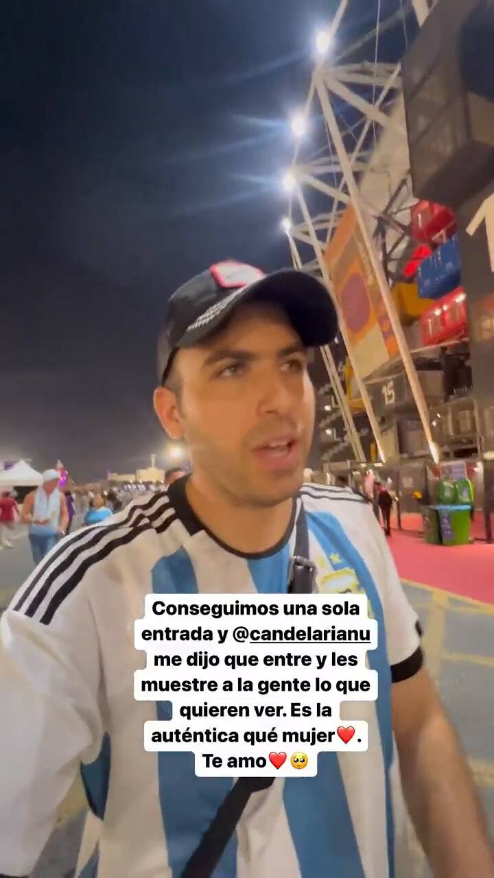 Jordi Elías, finalmente, consiguió una entrada y accedió a ver Argentina y Polonia sin su familia