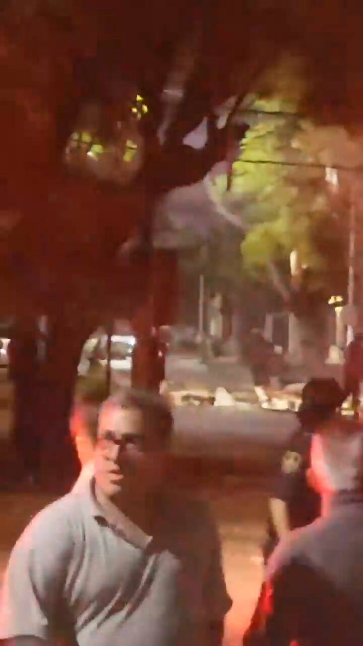 Momentos después de la explosión en Santos Lugares