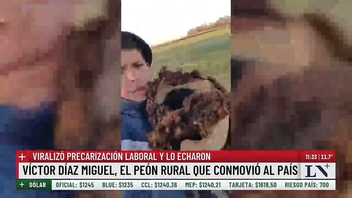 El peon rural que conmovio al pais