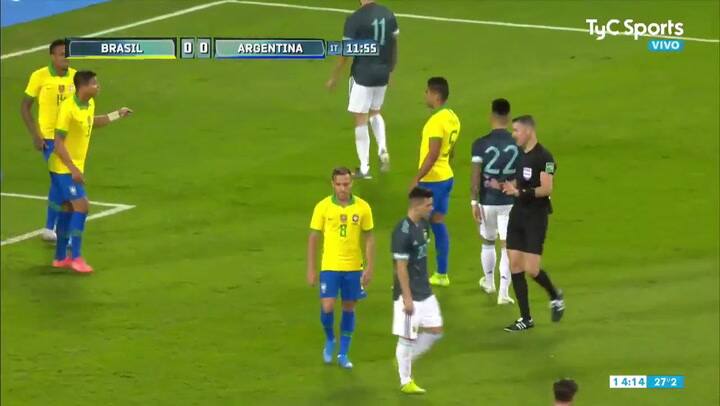 Gol de Messi para el 1-0 de la Argentina. Fuente: TyC Sports