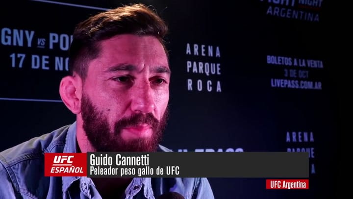 Cannetti en la previa de su pelea ante Vera- Fuente: UFC Español