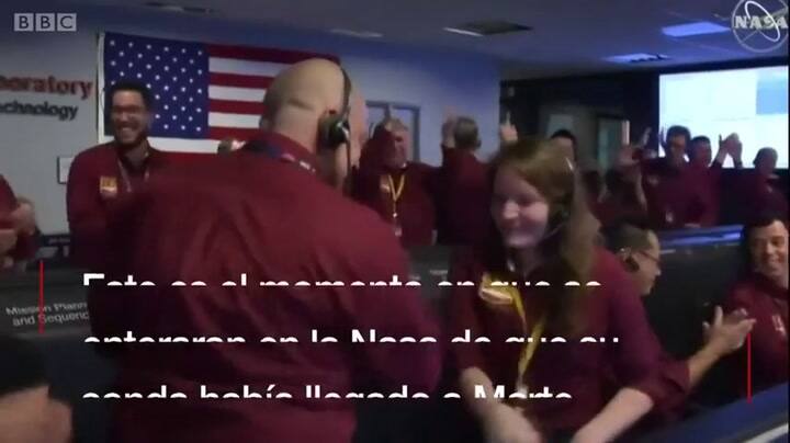 Aterrizaje en Marte: la celebración en la NASA del momento en el que la sonda InSight llega al Plane
