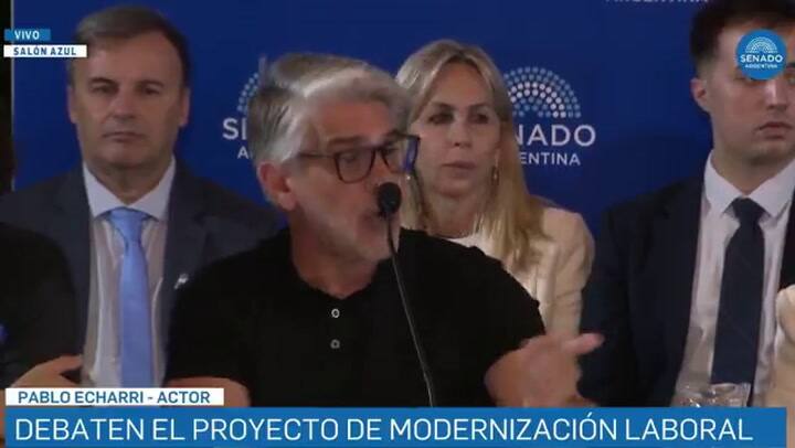 Pablo Echarri criticó la reforma laboral
