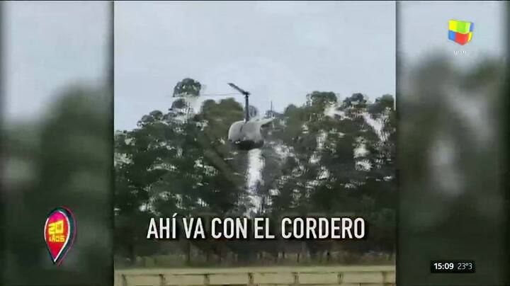 El video del momento en el que Cantón lleva el cordero - Fuente: América TV