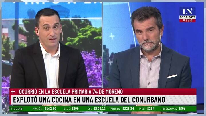 Moreno: explotó la cocina es de una escuela primaria