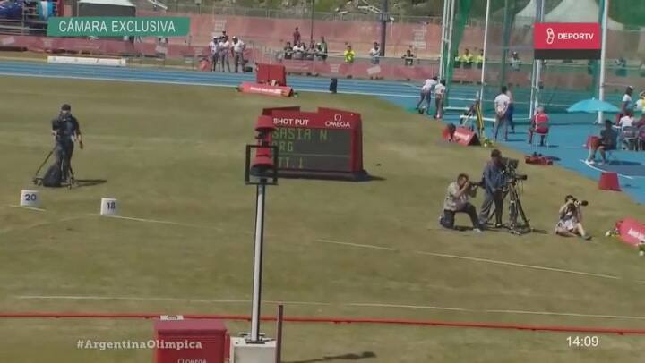 Nazareno Sasia, oro en lanzamiento de bala - Fuente: DEPORTV