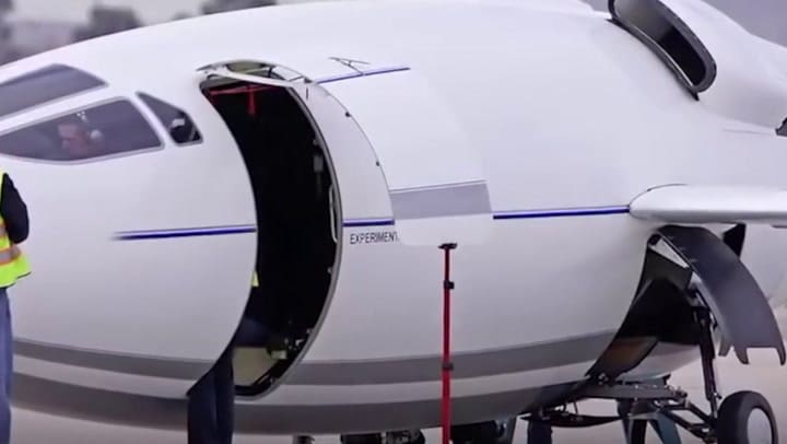 Así es el curioso avión con forma de bala que dice ser el 'más eficiente' del mundo