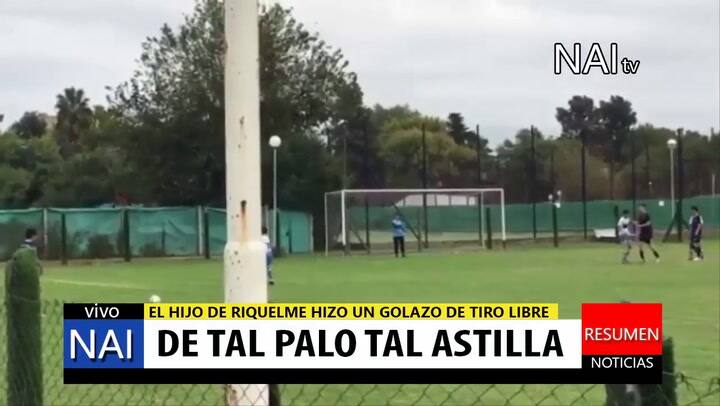 Así fue el golazo de tiro libre del hijo de Juan Román Riquelme