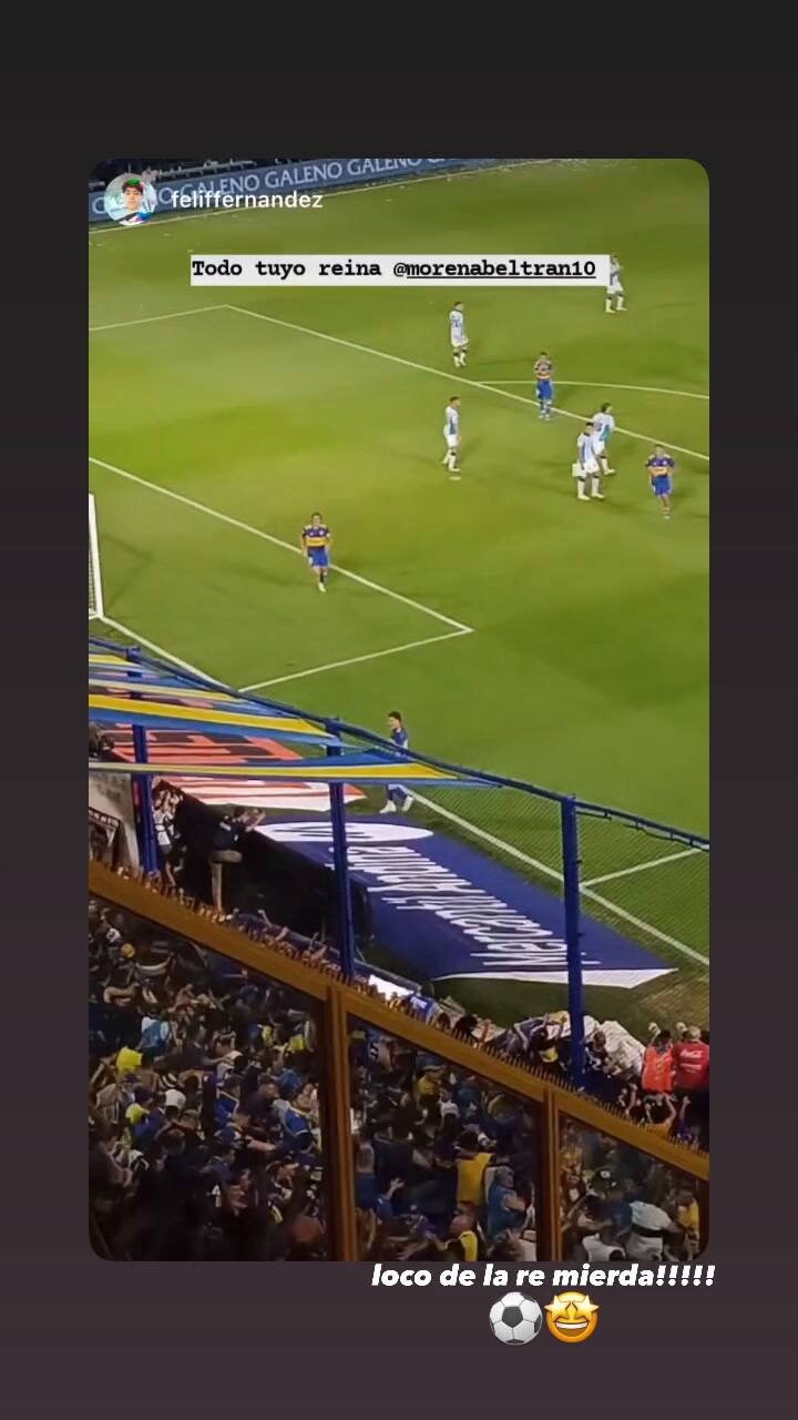 Morena Beltrán reaccionó al golazo de su novio