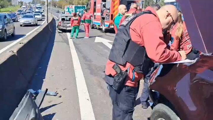 Choque en cadena en la autopista General Paz