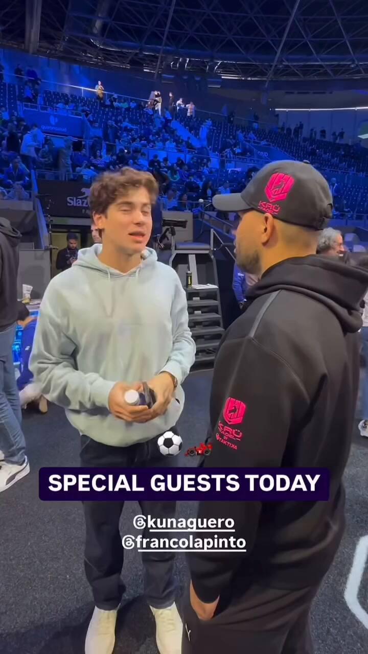 El encuentro entre Franco Colapinto y el Kun Agüero en la Hexagon Cup