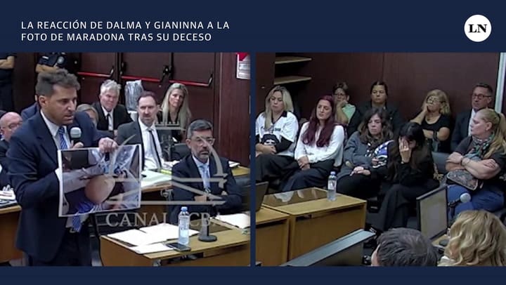 Dalma and Janina react to Maradona's photo after his death