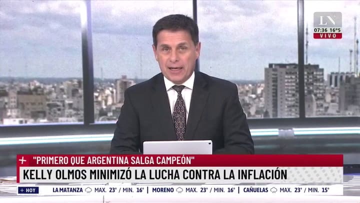 Kelly Olmos minimizó la lucha contra la inflación