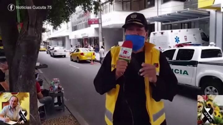 En vivo, un movilero de televisión se enteró que su esposa falleció por coronavirus