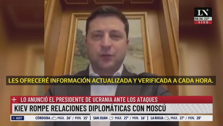 Volodímir Zelenski confirma el fin de las relaciones diplomáticas con Rusia