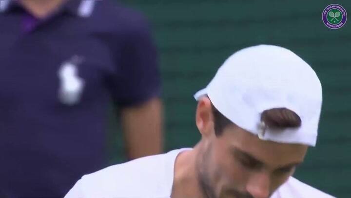 El momento de la victoria de Pella ante Cilic - Fuente: Twitter