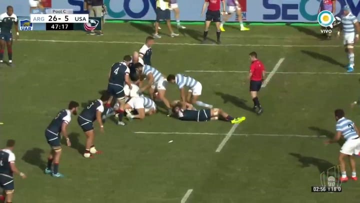 Mallía anotó el quinto try de los Pumas