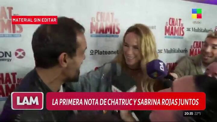 Así fue el primer beso en vivo entre Sabrina Rojas y José Chatruc