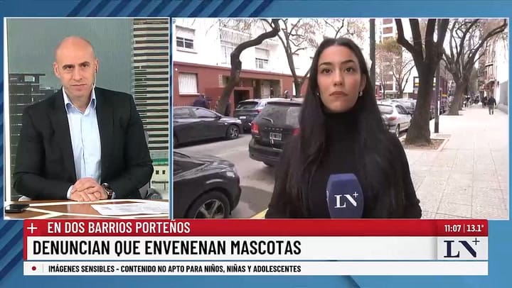 Animales envenenados en el barrio porteno de Palermo