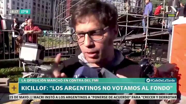 Políticos que estuvieron presentes en el acto en el Obelisco