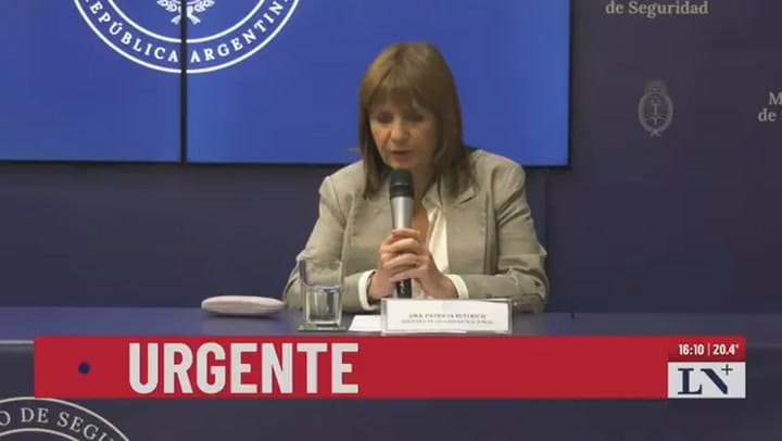 La declaración de Patricia Bullrich sobre el caso