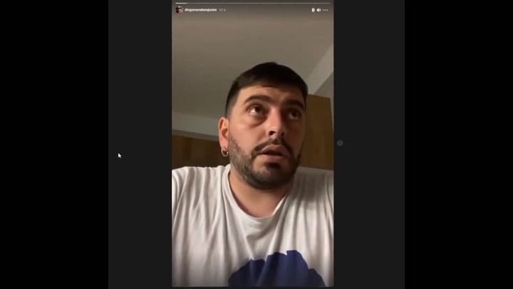 La respuesta de Diego Maradona Junior sobre el beso a su hijo