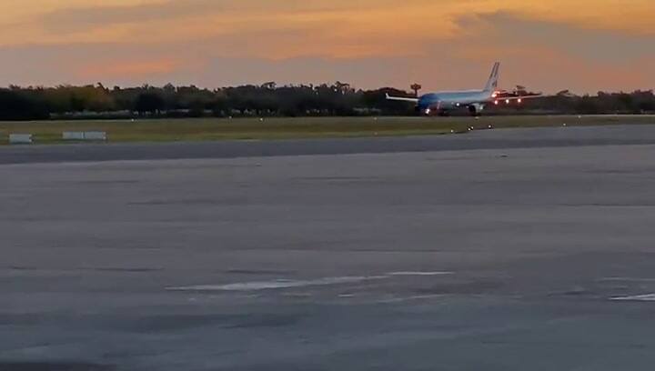 Así despegó el avión de Aerolíneas Argentinas hacia China