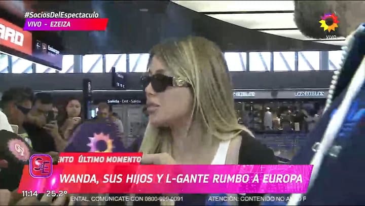 Wanda Nara viajo a Roma con L-Gante y sus hijos