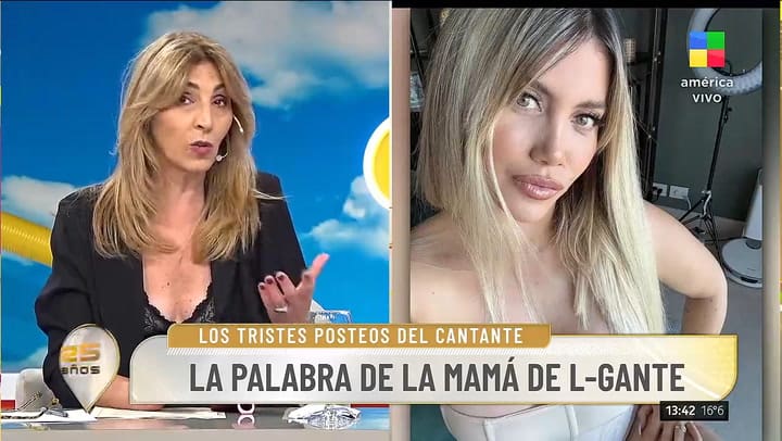 La madre de L-Gante hablo de su hijo y Wanda Nara