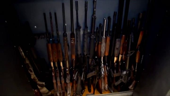 La caja fuerte donde Yebra escondía armas largas