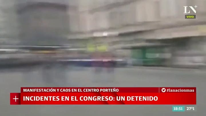 Incidentes en el Congreso por una manifestación por las reformas