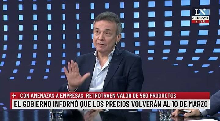 Daniel Artana sobre retrotraer los controles de precios: 'El Gobierno insiste en el error'