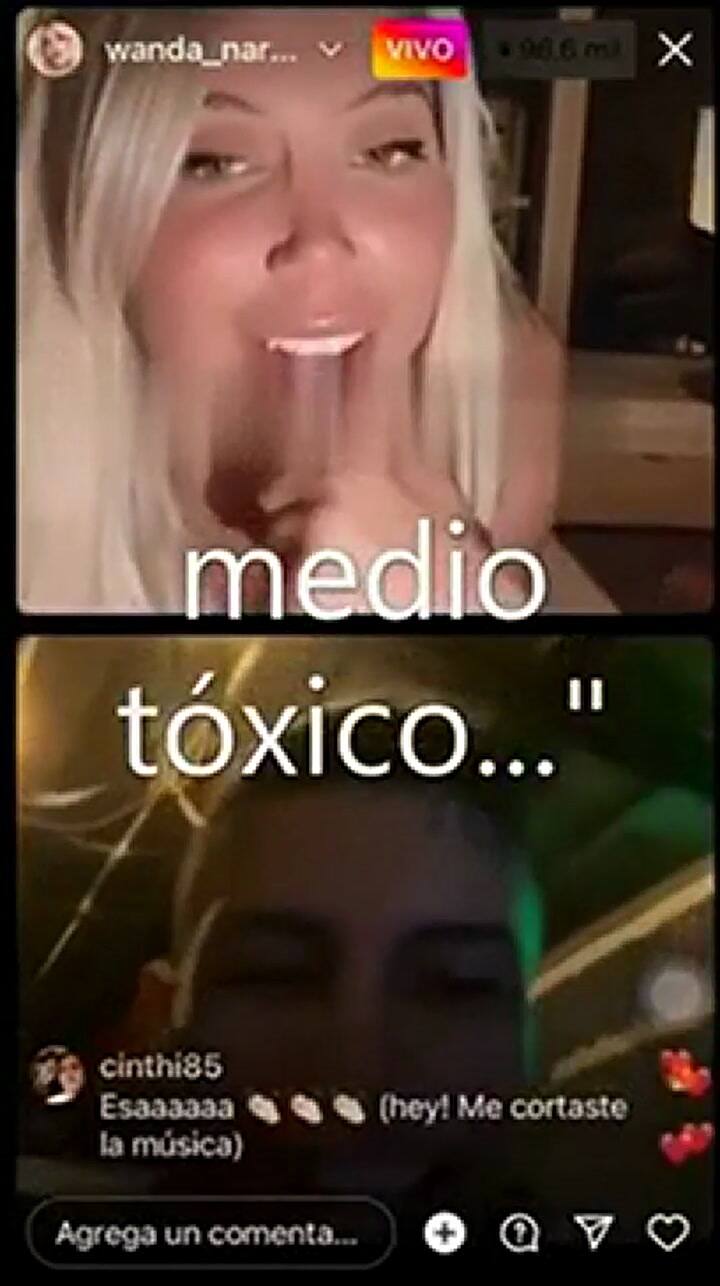 Wanda Nara lanzó un ácido comentario a L-Gante en un vivo.