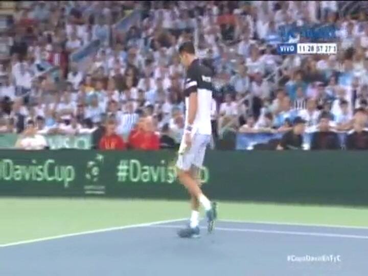 El gesto de Maradona en el partido Cilic-Delbonis